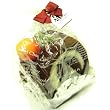 Gift Wrapped 2 Tone Roll Cake Dessert 2 Hand Towels Wash Cloth Home Gift Set Chocolate and Vanilla with Cherry Magnet