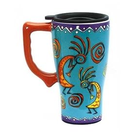 Kokopelli Dance Ceramic Travel Mug by Spoontiques