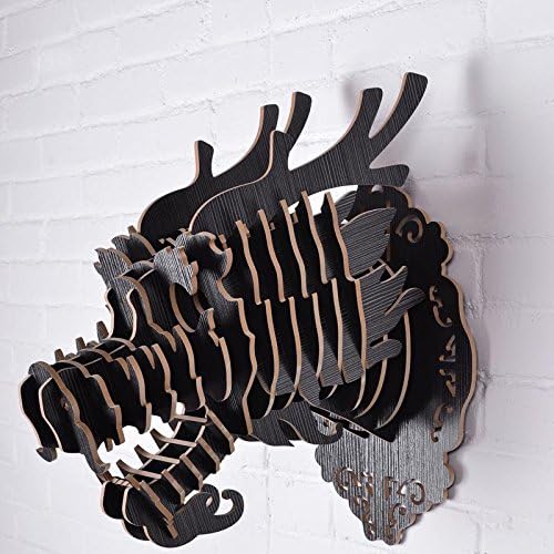 DIY Art Mural wall leading simulation wood crafts creative home minimalist restaurant wall decoration ( dragon China ) , ( green ) 400 * 280 * 437mm