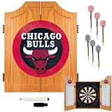 Chicago Bulls NBA Wood Dart Cabinet Set