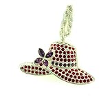 New CHIC 18K Plated Gold Ladies Red Hat Pendant Watch by Xanadu