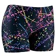 Tuga Juniors/Womens Black Splatter Spandex Shorts, 2.5 Inch Inseam