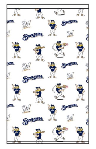 Roller Shades MLB Milwaukee Brewers Mascot Pattern - White Background 0565_0010