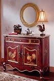 Fairfax Home Furnishings 260012B Designer Vanity with Brown Marble Top