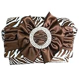 Spoiled Little Mama Brown Blue Zebra Print Diaper Bag