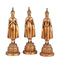 Buddha Statues 3-pc. Set - Gold Leaf