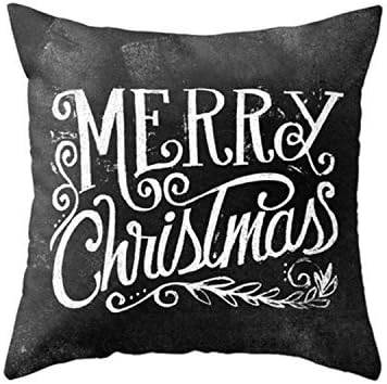 Merry Christmas Cushion Cover Case Pillow Custom Zippered Square Pillowcase 18x18 (one side)