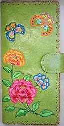 Spring Garden Wallet Flowers & Butterflies Green