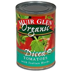 Muir Glen Diced Tomatoes, With Italian Herbs, 14.5-Ounce Cans (Pack of 12)