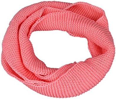 Orien Unisex Child's Knitted Scarves Solid Pink