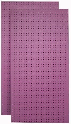 Tempered Wood Pegboard TPB-2WOF 24-Inch W x 48-Inch H x 1/4-Inch D Custom Painted Heavy Duty Round Hole Pegboards, Wild Orchid by Triton Products