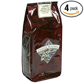 Coffee Masters Flavored Coffee, Creme Brulee, Ground, 12-Ounce Bags (Pack of 4)