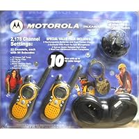 Motorola 10 Mile GMRS / FRS TALKABOUT T6510XLR 2 Way Radio Rechargable Walkie Talkie Special Package with $40 Accessories