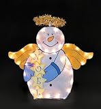 24 Snowman Angel With Noel Sign Lighted Gel Christmas Yard Art