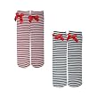 Girls Cute Bow Tie Cotton Knee Dress Socks - 2 Pack - Various Design & Color