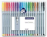 Staedtler Triplus Fineliner 334 SB20 Desktop Box - 20 Assorted Colours