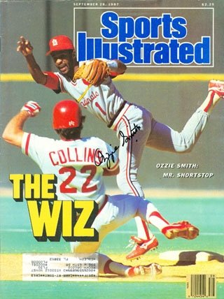 Ozzie Smith Autographed/Hand Signed Sports Illustrated Magazine September 28, 1987