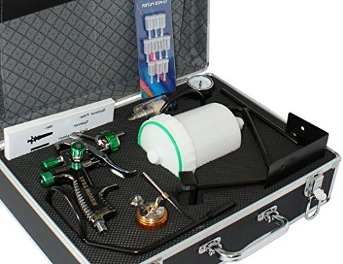 LVLP Paint Sprayer Kit Including 1.4mm &amp; 1.8mm Set up (Low Volume Low Pressure) Ideal for Use with Small Compressors