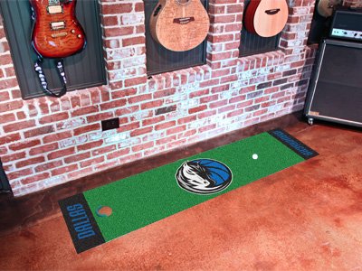 DALLAS MAVERICKS GOLF PUTTING GREEN CARPET RUNNER RUG