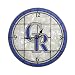 Colorado Rockies 12-Inch Art Glass Clock
