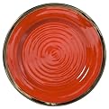 Red Swirl Salad Plate Set of 4