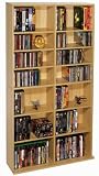CD / DVD / VHS 544 Multimedia Floor Storage Rack in Maple Finish