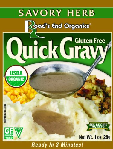 Road's End Organics Gluten Free Savory Herb Gravy, Mix, Organic, 1-Ounce Pouches (Pack of 12)