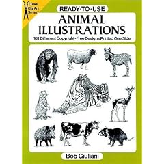 Ready-to-Use Animal Illustrations: 161 Different Copyright-Free Designs Printed One Side (Clip-Art)