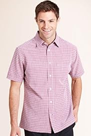 Short Sleeve Mini Checked Shirt with Modal