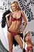 Stretch Lace Bra Panty Fuchsia/Black Lg - Sexy Wear and Lingerie