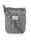 51S5KjaHk4L. SL160  Guess Linde   Black Signature Fabric & Python Stamped Cross Body Bag