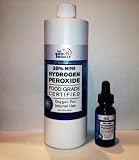 16 Fl Oz Bottle Dropper 35% H2o2 Hydrogen Peroxide Food Grade Certified with a Free 1 Oz Bottle Cobalt Blue