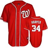 Bryce Harper Washington Nationals Adult Alternate Red Majestic Replica Jersey