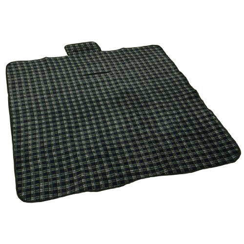 10T Picnic Couverture de pique-nique ou plage Bleu/Carreaux 150 x 130 cm