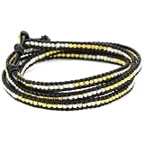 Chan Luu Gold Vermeil And Silver Bead Black Le