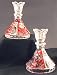 LAMPS BEAUTIFUL Crysral Clear Glass Rosaline Candle Stick Holders--Excellent customer service--see our feedback