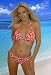 Designer 2 Piece Maui Red Swimsuit- Triangle Top with Lowrise Bikini Bottom