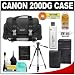 Canon 200DG Digital SLR Camera Case Gadget Bag + LP-E6 Battery & Charger + Tripod + A...