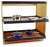 IMAGE OF Enclume CSU36 36-Inch Cookware Shelving Unit Kitchen Furniture, Hammered Steel