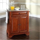 Crosley Furniture LaFayette Stainless Steel Top Cherry Kitchen Island