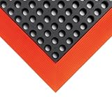 Wearwell 479.34X3X9.8BOR Industrial WorkSafe Mat, Black with Orange Borders, 3/4-Inch by 3-Feet by 9.8-Feet
