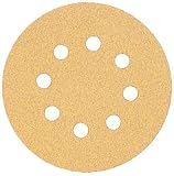 DEWALT DW4312 5-Inch 8 Hole 150 Grit Hook and Loop Random Orbit Sandpaper (25-Pack)