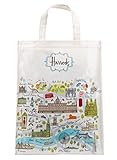英国 Harrods（ハロッズ）ロンドン イラストマップのトートバッグ Mサイズ London Map [並行輸入品]