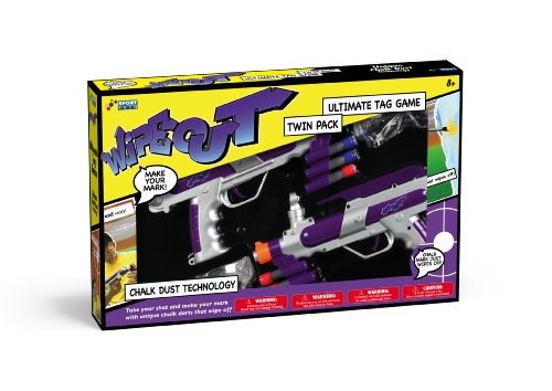 WipeOut Chalk Dart Gun Twin Pack