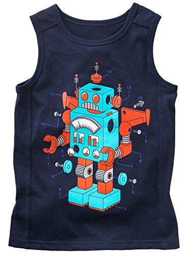 Fiream Toddler and Boys Comfort Cotton Cartoon Tank Tops by Brix