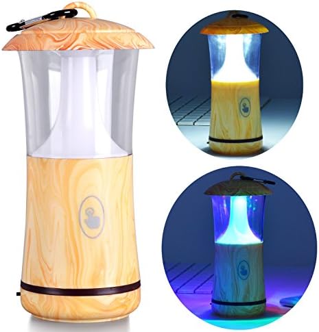 LED Camping Lamp,Portable Camping Lantern with Hanging Hook,Dimmable Colorful Camping Light with Rechargeable Battery (magic stage light)