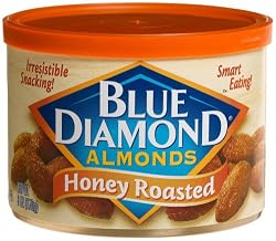 Blue Diamond Almonds Honey Roast, 6-Ounce Tins (Pack of 12)