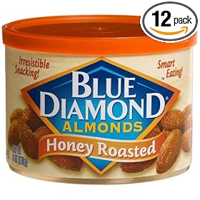 Blue Diamond Almonds Honey Roast, 6-Ounce Tins (Pack of 12)