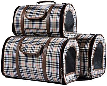 Cylindrical lattice pet backpack dog cat pet bag outdoor portable pet bag