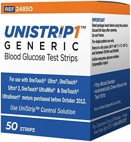 UnitStrip 1 Generic Blood Glucose Test Strips 50ct - For OneTouch Ultra